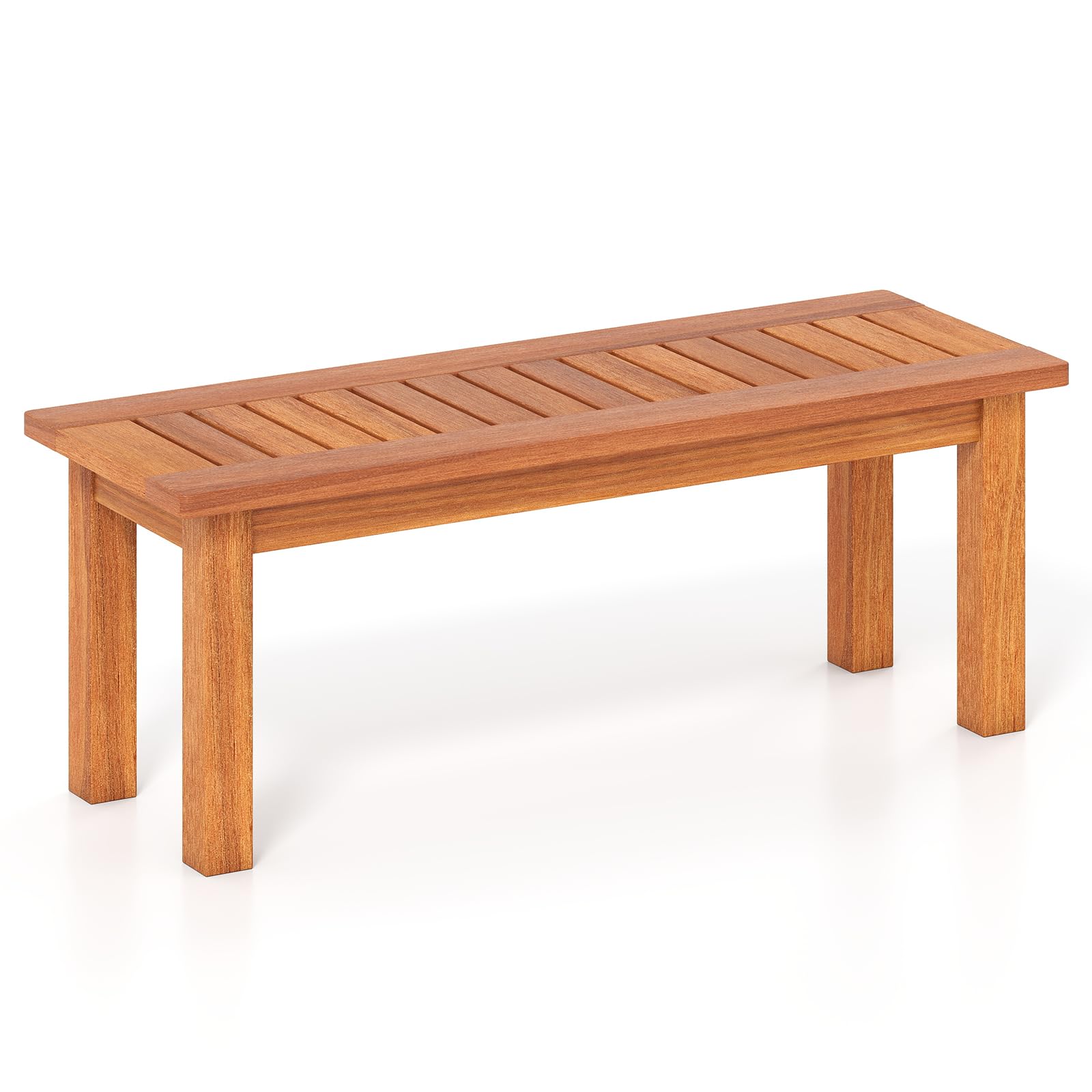 Tangkula Outdoor Backless Bench for Front Porch Garden Balcony Park Indoor